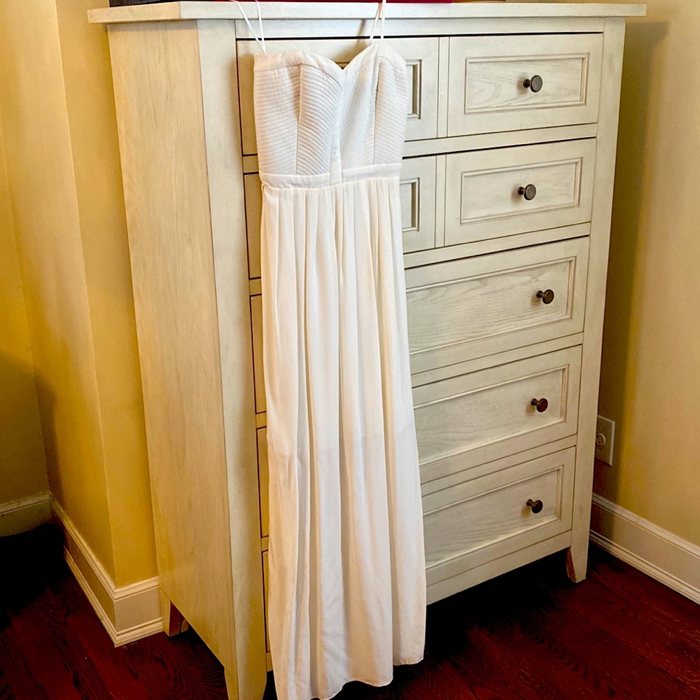 Parker dress, maxi, white, flowy